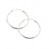 Boucles d'oreilles créoles argent rondes-all size