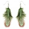 Boucles d'oreilles "Anakina" en plumes colorées