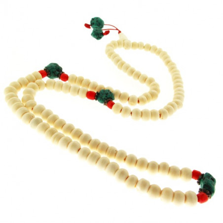 Collier Mâlâ en corne de buffle et turquoise