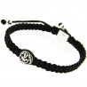 Bracelet "Grand Bouddha" en argent et corde coton
