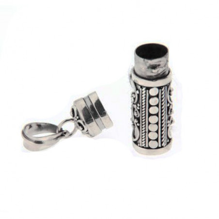 Pendentif Balinais en argent "Tube à prières" ou "Prayer's box"