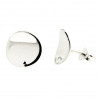 Boucles d’oreilles  "Carmella" puces argent rondes recourbées
