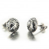 Boucles d’oreilles puces argent demi-boules ajourées
