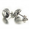 Boucles d’oreilles puces argent demi-boules ajourées