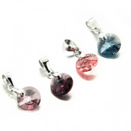 Pendentif "Fedora" en argent et cristal de Swarovski