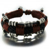 Bracelet Mâa force tribale en corde tressée bicolore