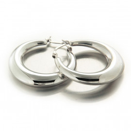 Boucles d'oreilles cubaines argent 30mm