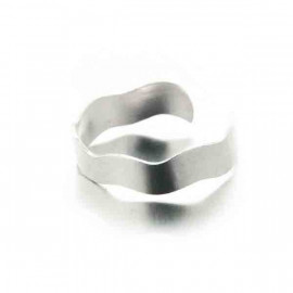 Bague de pied vague argent