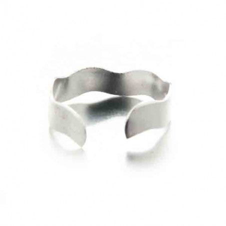 Bague de pied vague argent