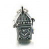 pendentif à ouvrir maisonnette argent  ciselée