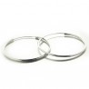 Boucles d'oreilles créoles argent rondes taille moyenne