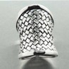 Bague ethnique tressée en argent