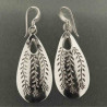 Ciselage traditionnel Karen boucles d'oreilles argent