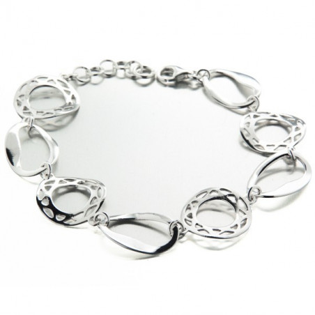 Parure Cassandra collier, boucles d'oreilles et bracelet argent