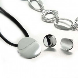 Parure Cassandra collier, boucles d'oreilles et bracelet argent