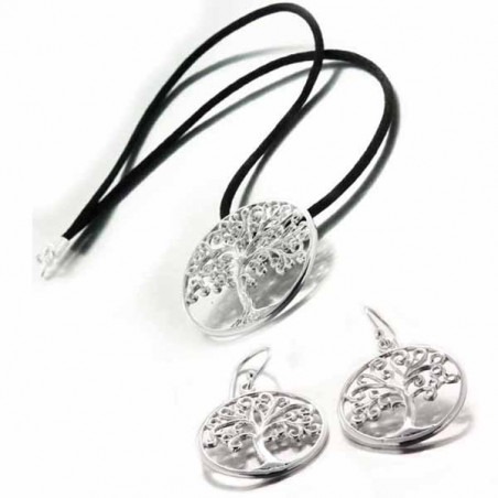 Parure Tree Of Life collier et boucles d'oreilles argent