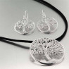 Parure Tree Of Life collier et boucles d'oreilles argent