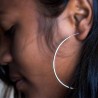Boucles d'oreilles argent créoles fines 1,5*75mm