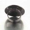 Bague ronde ethnique "Kwaï" en argent ciselé