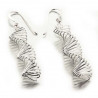 Boucles d'oreilles pendantes fantaisie tortilles argent