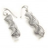 Boucles d'oreilles fantaisie tortilles argent