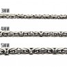 Maille Balinaise Snake argent massif 3, 4 ou 5 mm