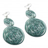 Boucles fantaisie pendantes étagées spring bleues clair