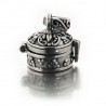 Pendentif à ouvrir boite à pilules en argent