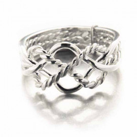 Bague Puzzle ZANO En 4 Pièces Bronze - Style Bohème, Hauteur 10 Mm, Cadeau Original Pour Femme (sac Inclus)