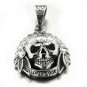 Pendentif tête de mort et couvre-chef Apache