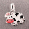 Pendentif Paquita, vache en argent et émail