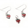 Pendentif Tagada fraise en argent et émail