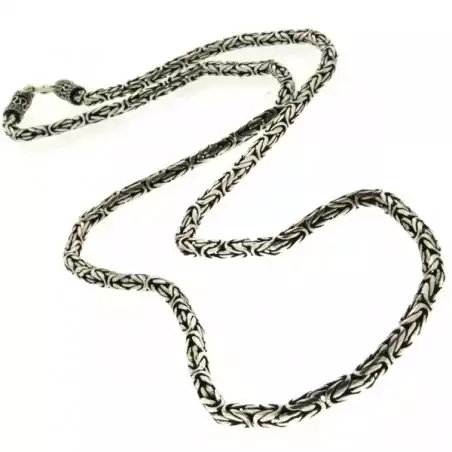 Collier homme maille Balinaise Snake en argent massif
