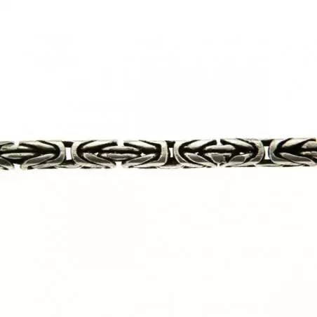 Collier homme maille Balinaise Snake en argent massif