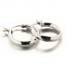 Boucles d'oreilles créoles argent rondes éfilées  20mm