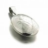 Pendentif argent porte photo ovale ciselé