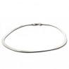 Collier ras de cou Minerva plat maille serpent en argent pour femme