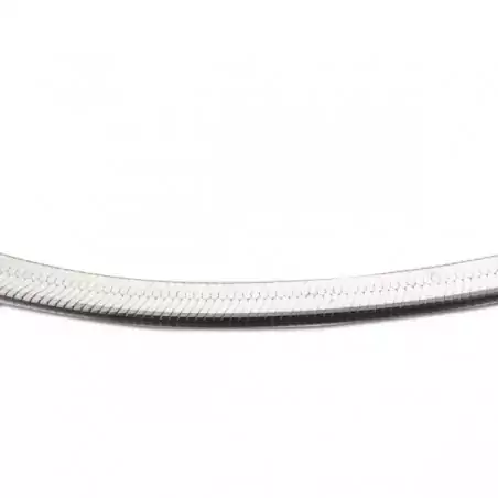 Collier ras de cou Minerva plat maille serpent en argent pour femme