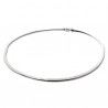 Collier ras de cou Minerva plat maille serpent en argent pour femme