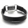 Bracelet cuir pour homme Savio plaque acier