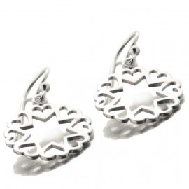 Boucles d'oreilles Star of Love étoiles et coeurs argent