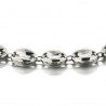 Maille grain de café argent 8 mm