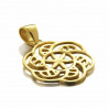 Pendentif fantaisie Irma rosace dorée argent