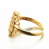 Bague Star of Love étoile et cœurs ajourés en argent doré à l'or fin