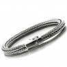 Fermoir double sécurité bracelet serpent argent massif