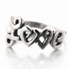 Bague fine Love en argent