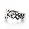 Bague fine Love en argent