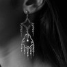Boucles d'oreilles Indiennes étagées en argent