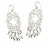 Boucles d'oreilles Nabila pendantes en filigranes d'argent