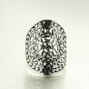 Bague large ovale Sunitha arabesques d'argent
